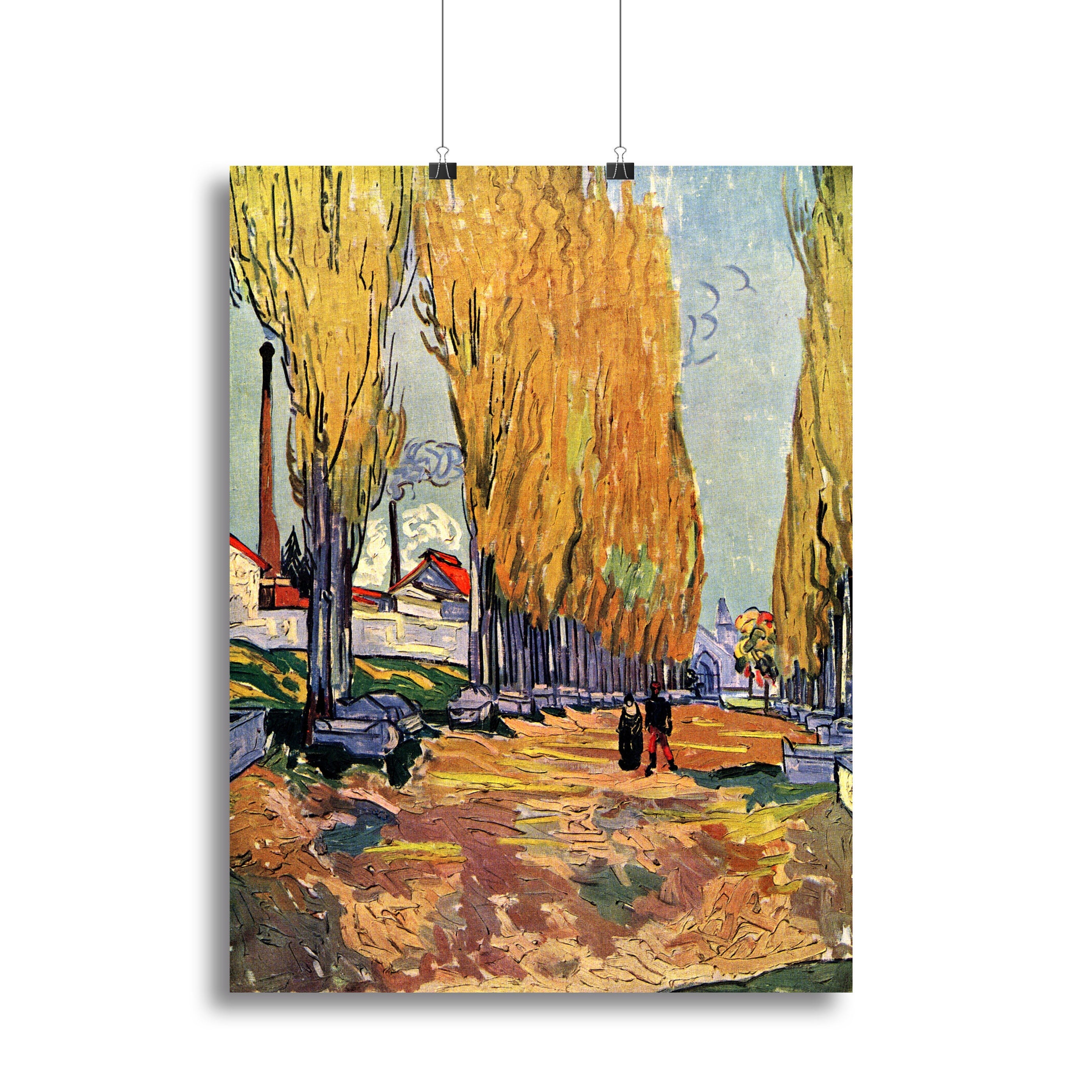 Les Alyscamps by Van Gogh canvas print showcasing vibrant colors and intricate details, perfect for home decor.