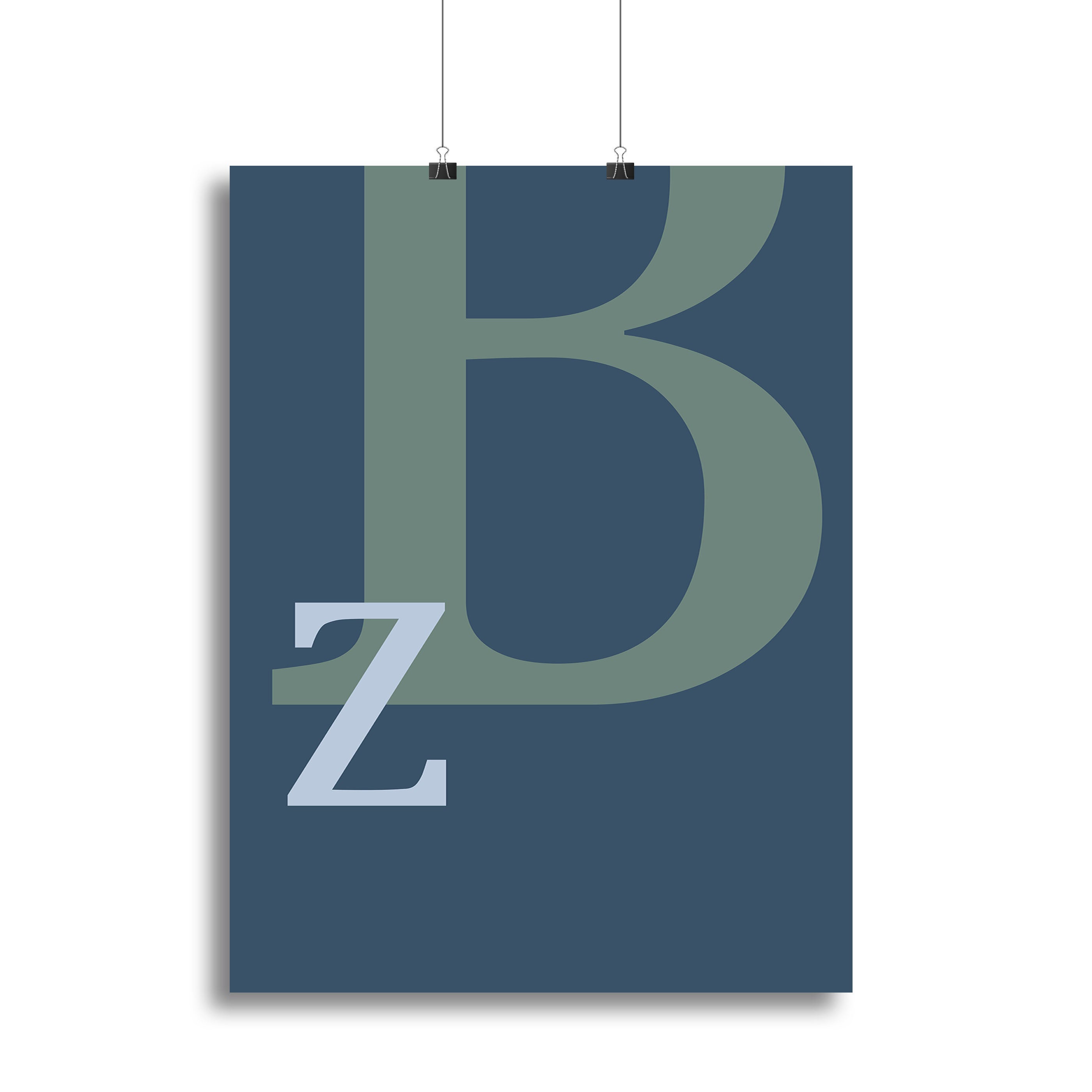 Letter B canvas print showcasing a stylish design, perfect for modern decor.