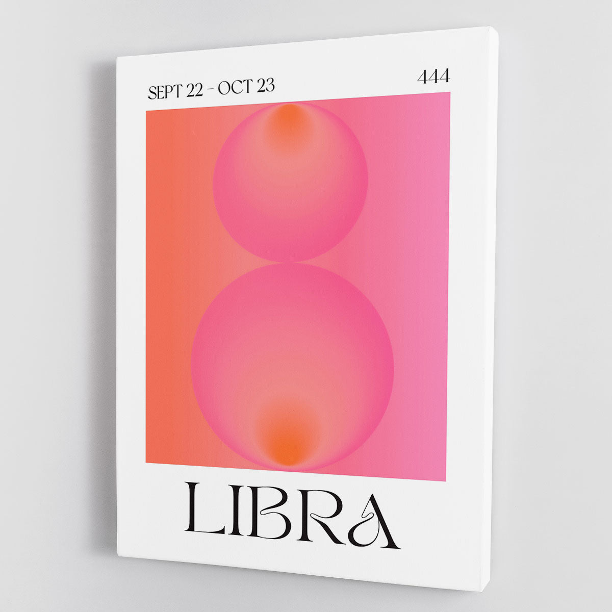 Libra Zodiac Equilibrium Art Canvas Print featuring elegant design and vibrant colors, perfect for home decor.