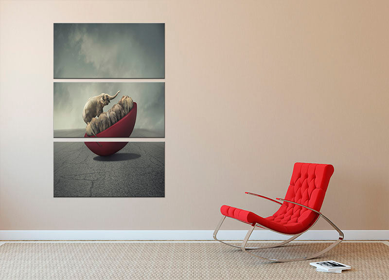 Life is a Balance 3 Split Panel Canvas Print showcasing a harmonious design with three interconnected panels, perfect for enhancing any room's decor.