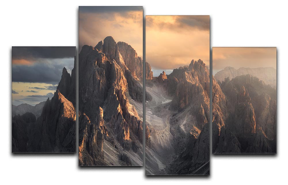 Light On The Path 4 Split Panel Canvas artwork featuring a cohesive design across four panels, ideal for modern decor.