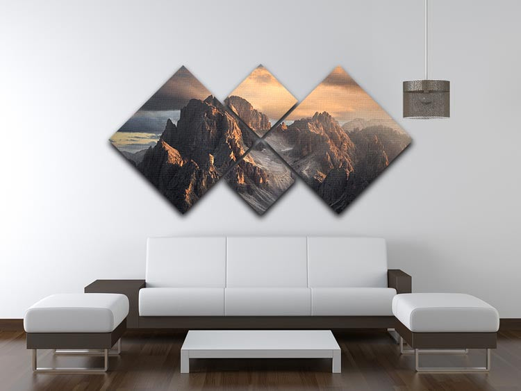 Light On The Path 4 Square Multi Panel Canvas artwork featuring four equal square sections, beautifully arranged for a striking visual effect.