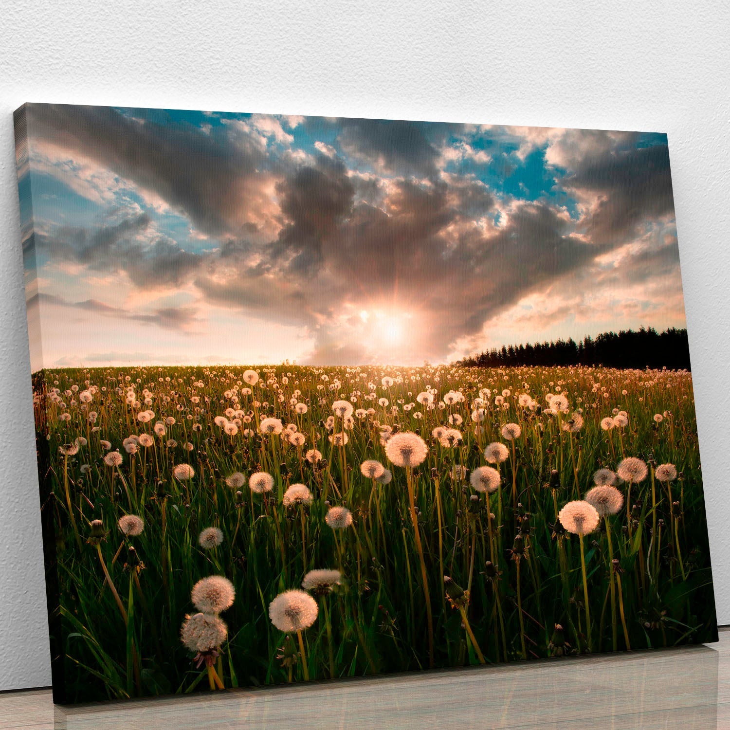 A vibrant canvas print featuring artistic lightbulbs, showcasing modern design elements and colors, perfect for home or office decor.