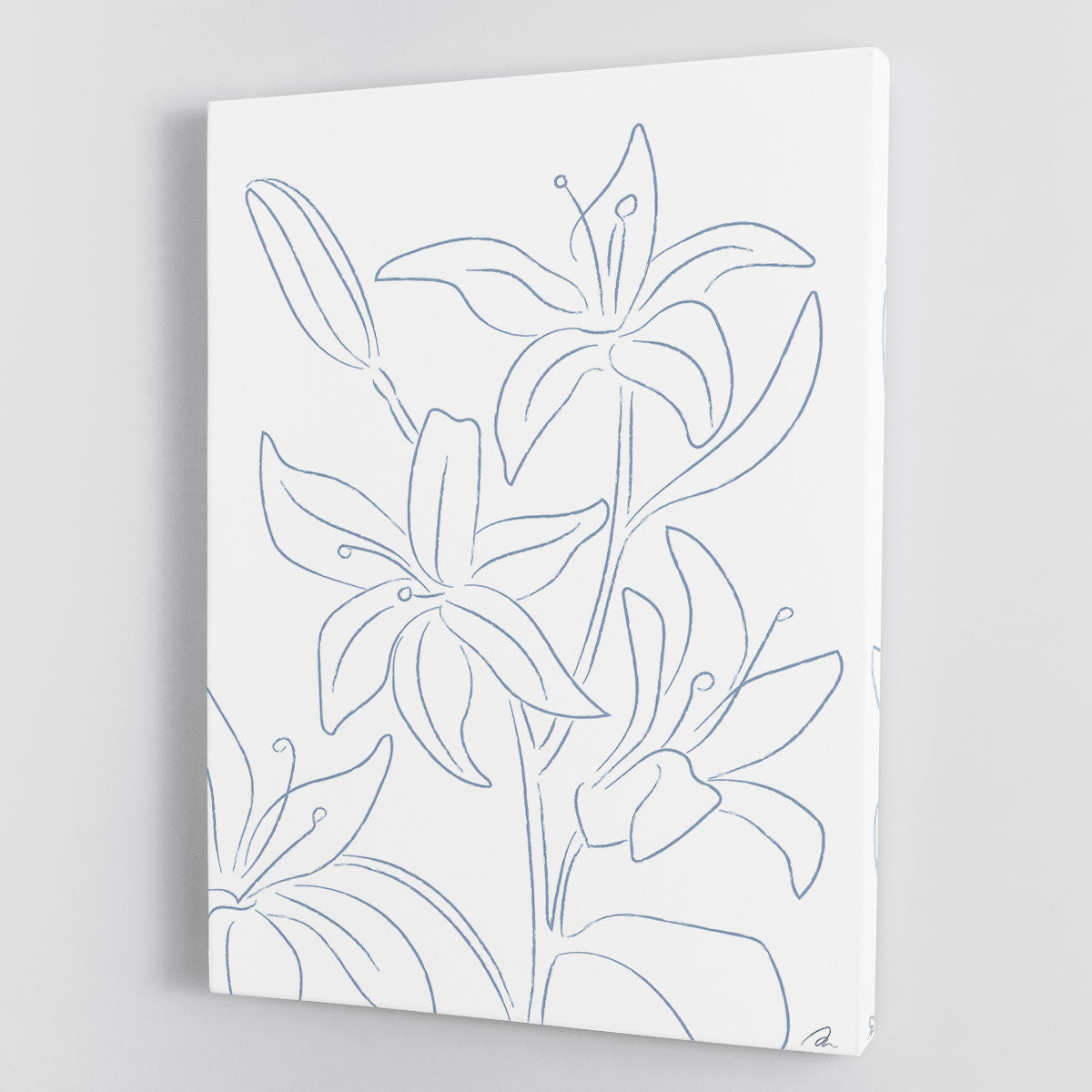 Lillies No 01 Canvas Print featuring vibrant floral design, perfect for home decor.