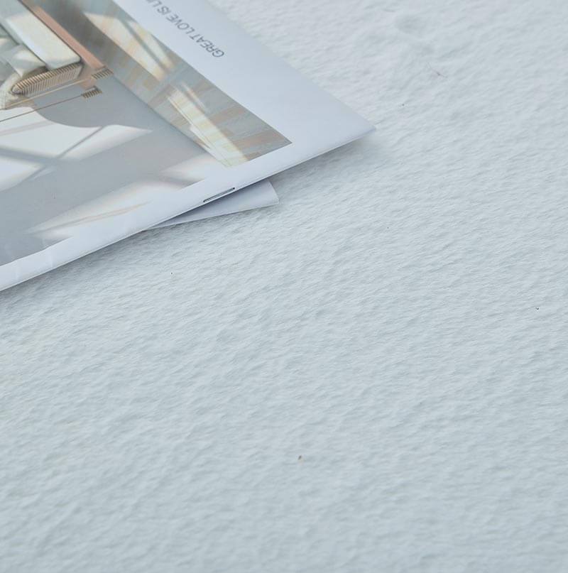 Lily Luxury Beige Chinchilla Faux Fur Area Rug showcasing plush texture and elegant design, perfect for contemporary living spaces.