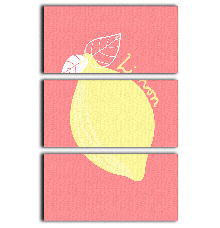 Limon 3 Split Panel Canvas Print showcasing vibrant colors and elegant design, perfect for home decor.