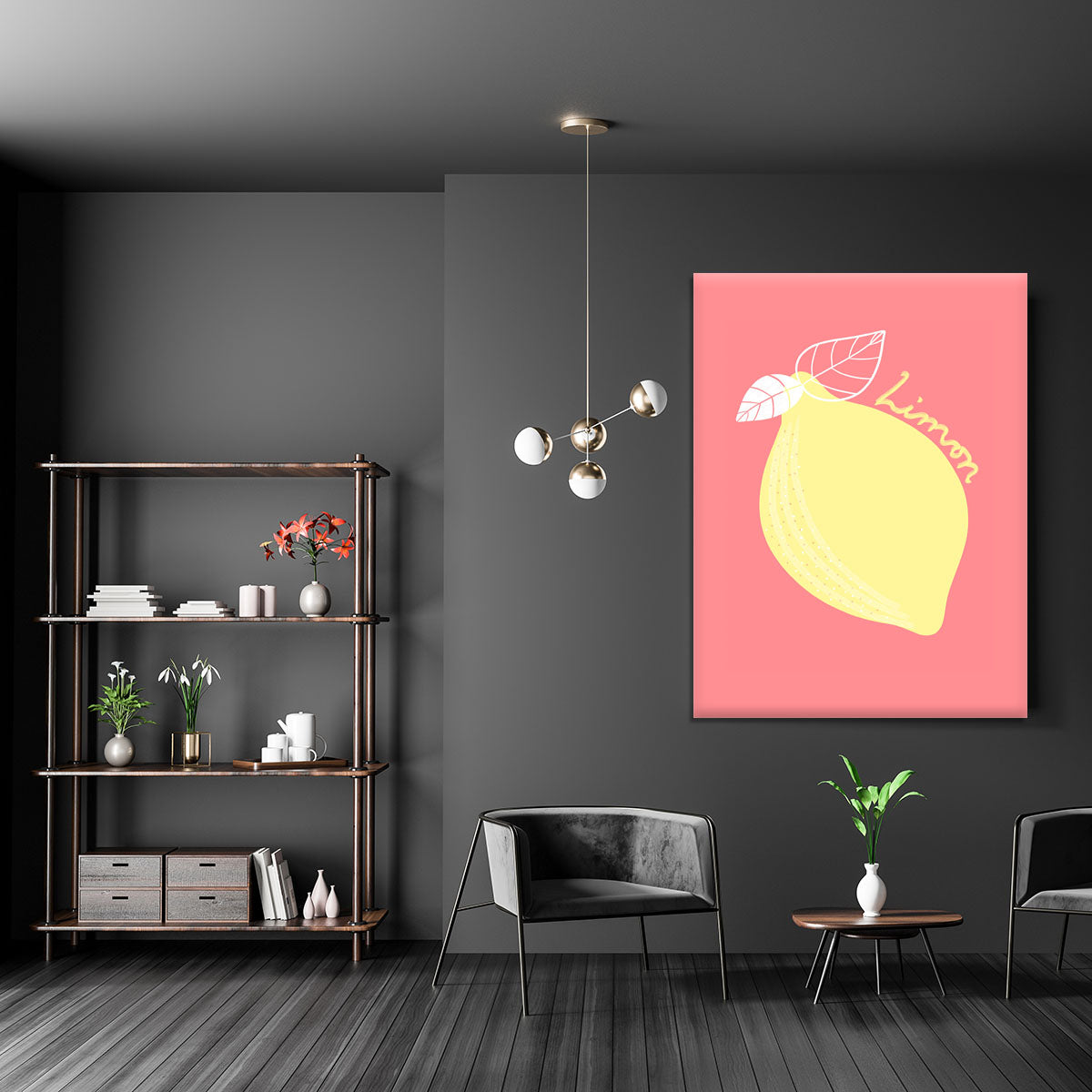 A vibrant Limon Canvas Print showcasing modern art with bright colors and abstract designs, perfect for home or office decor.