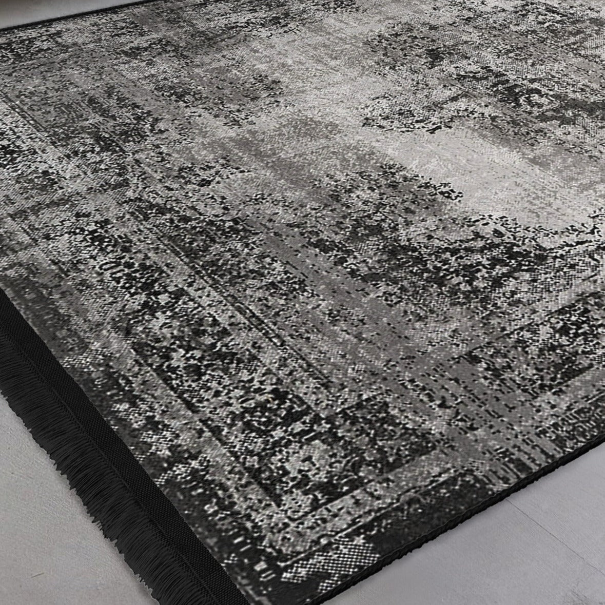 Homeezone Living Room Washable Area Rug featuring stylish fringes and a soft cotton-polyester blend, perfect for enhancing living spaces.