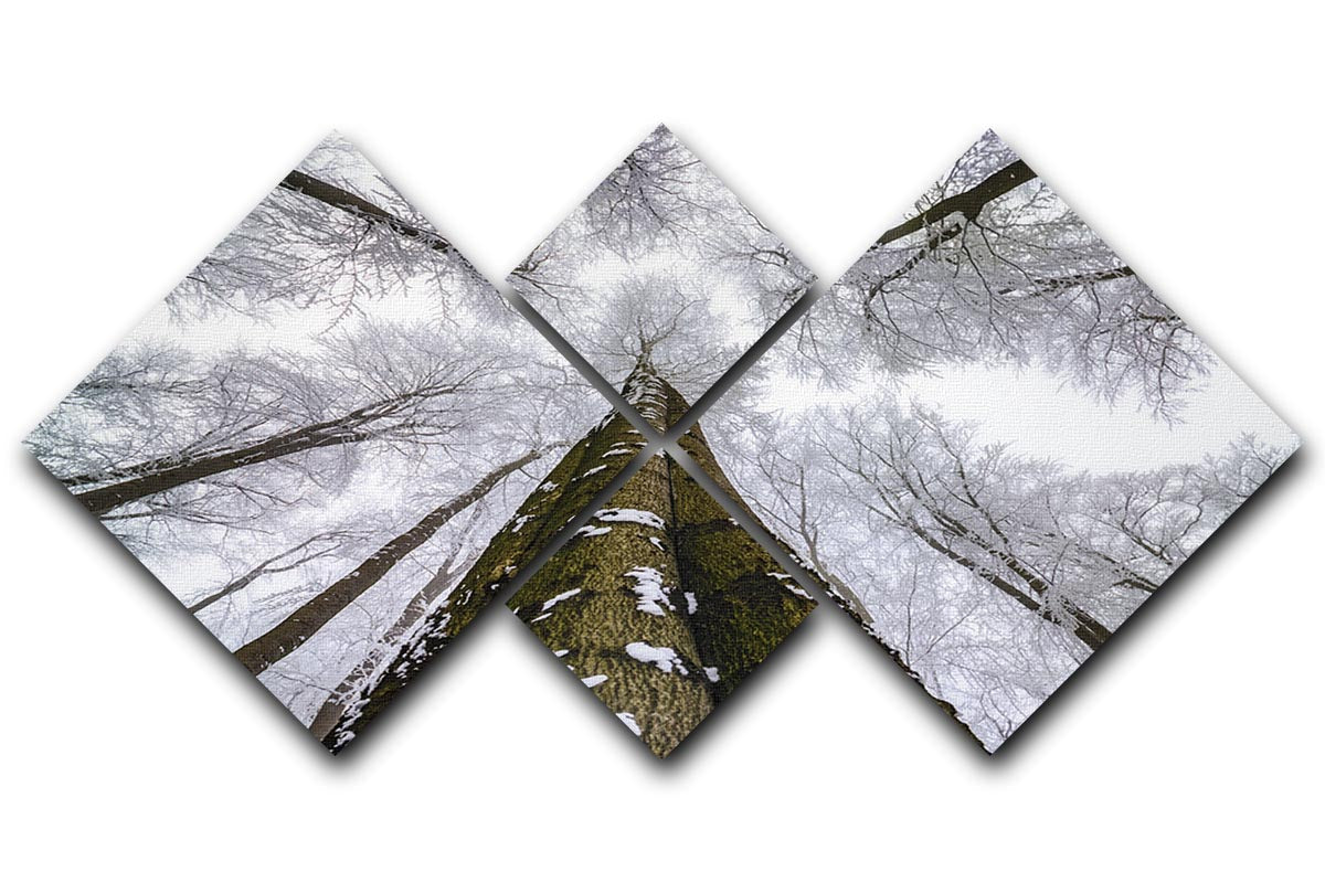 A stunning 4-square multi panel canvas artwork featuring vibrant colors and intricate designs, arranged to create a cohesive visual masterpiece.