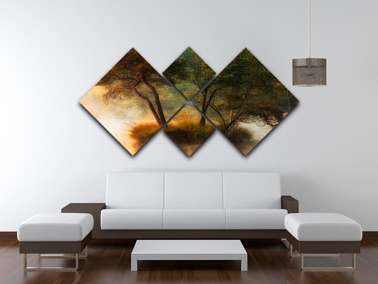 Lonely Island 4 Square Multi Panel Canvas artwork featuring four equal square sections, beautifully arranged to create a cohesive image.