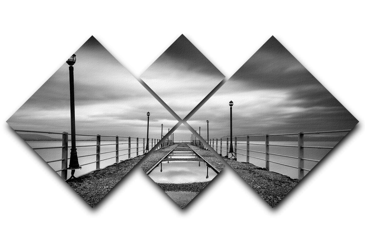 Long Walk 4 Square Multi Panel Canvas artwork featuring four equal square sections, beautifully arranged to create a cohesive image.