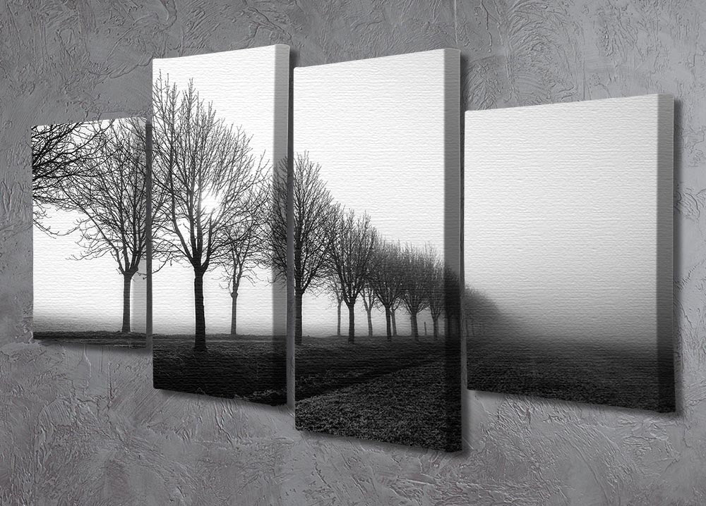 Losing Sight 4 Split Panel Canvas artwork featuring four equal sections creating a cohesive and dynamic design, perfect for modern home decor.