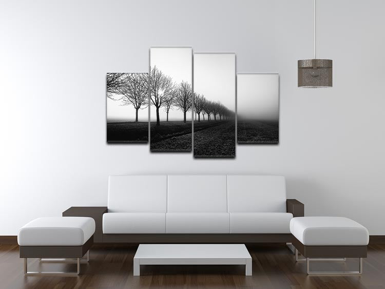 Losing Sight 4 Split Panel Canvas artwork featuring four equal sections creating a cohesive and dynamic design, perfect for modern home decor.