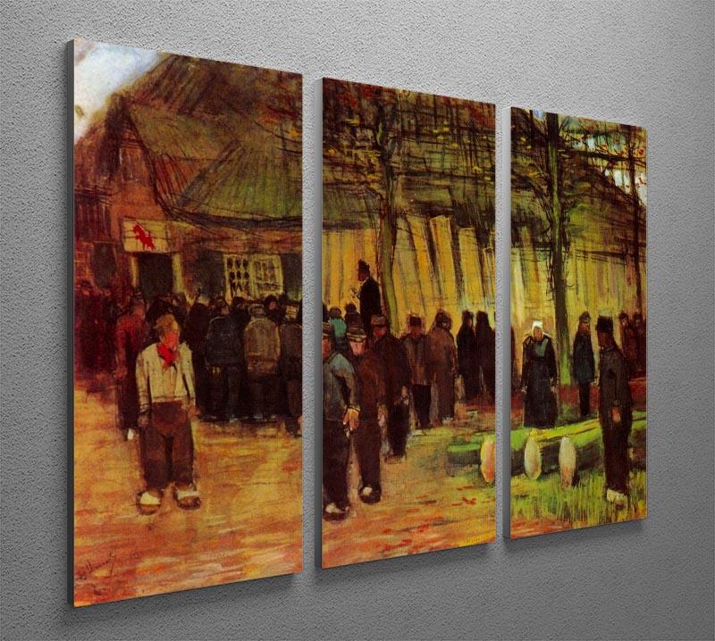 Lumber Sale by Van Gogh 3-panel canvas print showcasing vibrant colors and intricate details, perfect for enhancing any room's decor.