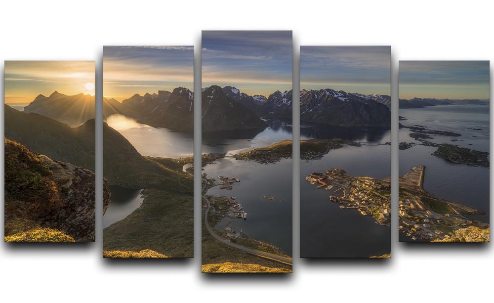 Magic Moment 5 Split Panel Canvas artwork featuring five panels that create a cohesive and vibrant image, perfect for home decor.