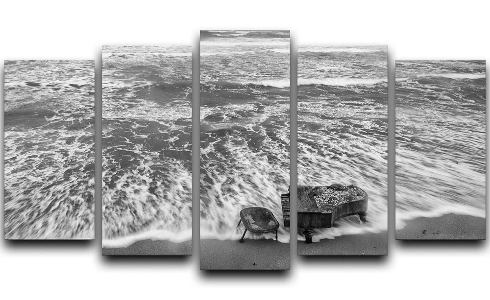 A stunning 5-split canvas artwork titled Magic Of Sound, featuring vibrant colors and dynamic design across five panels.