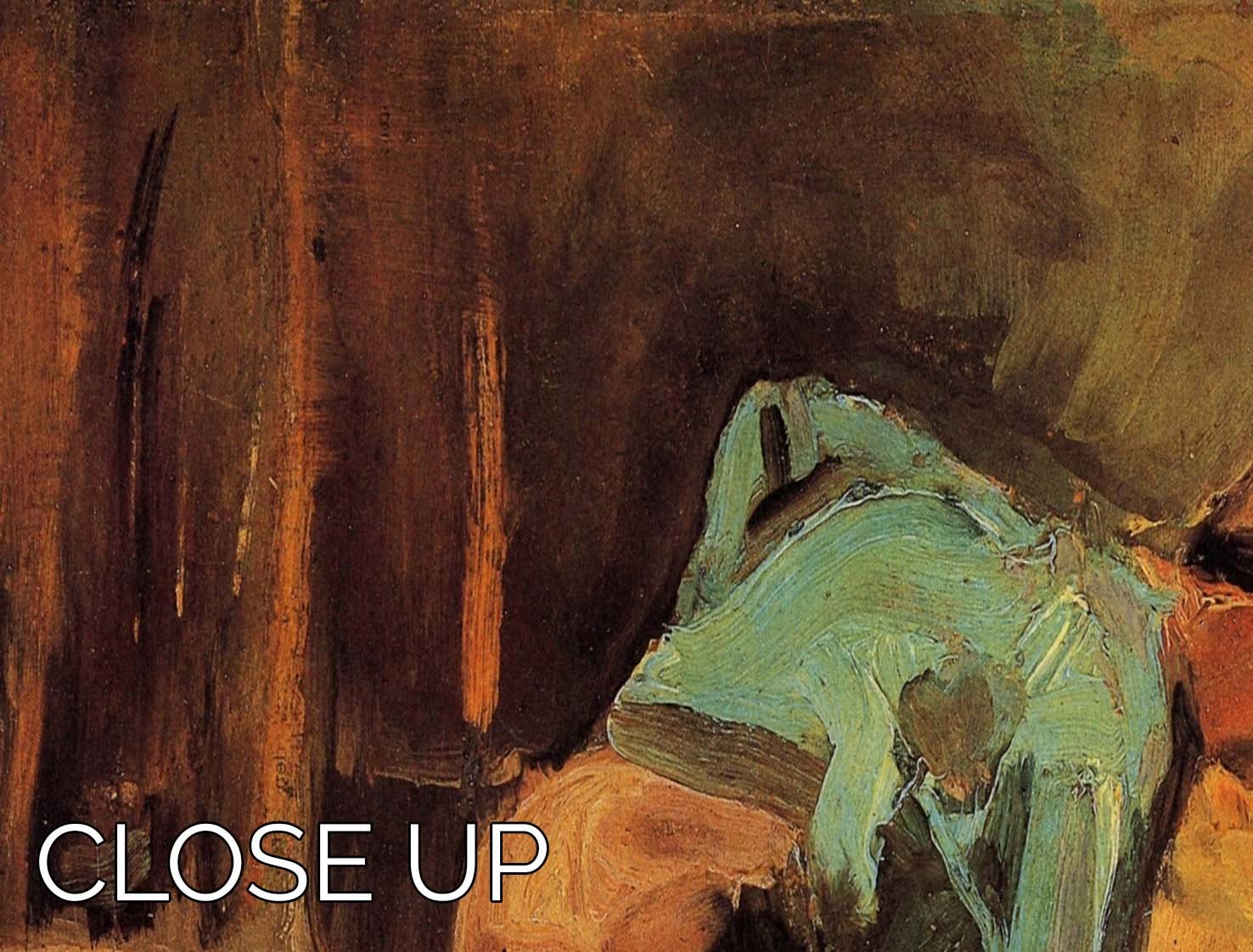 Three-panel canvas art featuring Van Gogh's Man Stooping with Stick or Spade, showcasing vibrant colors and intricate details.