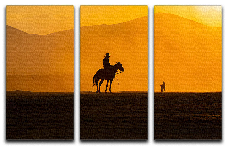 Three-panel canvas print featuring a captivating design of man's best friends, perfect for home decor.