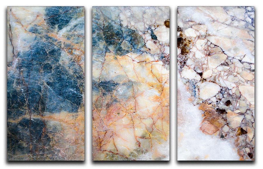 Three-panel canvas print featuring a stunning marble patterned texture, ideal for home or office decor.