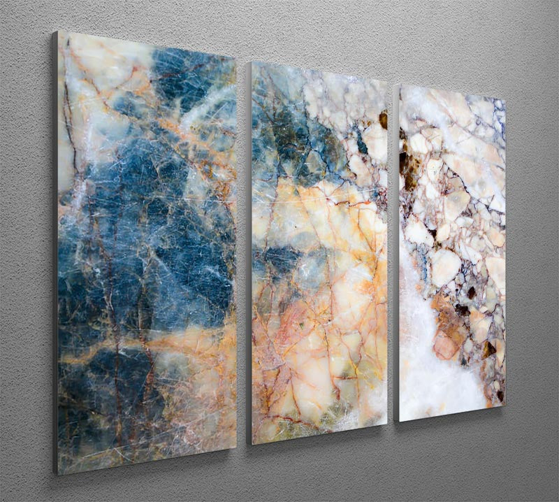 Three-panel canvas print featuring a stunning marble patterned texture, ideal for home or office decor.