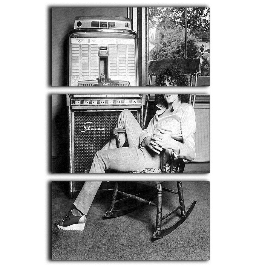 Marc Bolan 3 Split Panel Canvas Print featuring vibrant colors and captivating design, perfect for home decor.