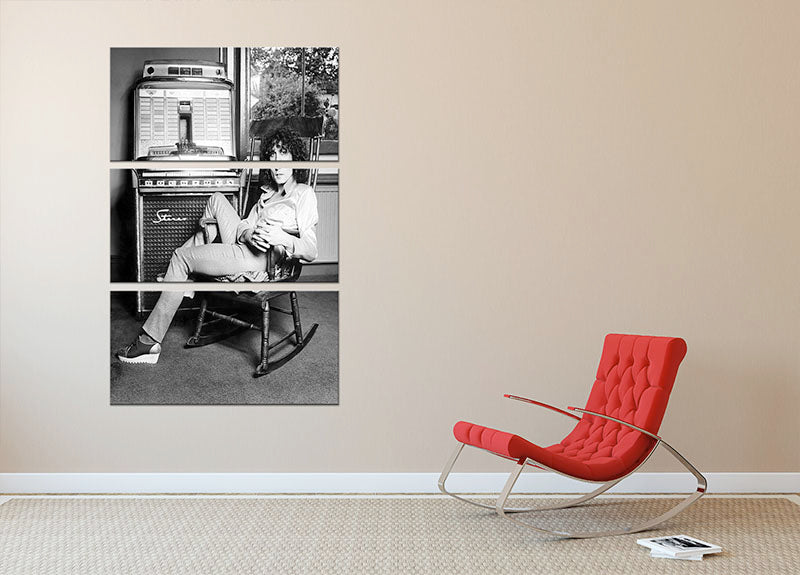 Marc Bolan 3 Split Panel Canvas Print featuring vibrant colors and captivating design, perfect for home decor.