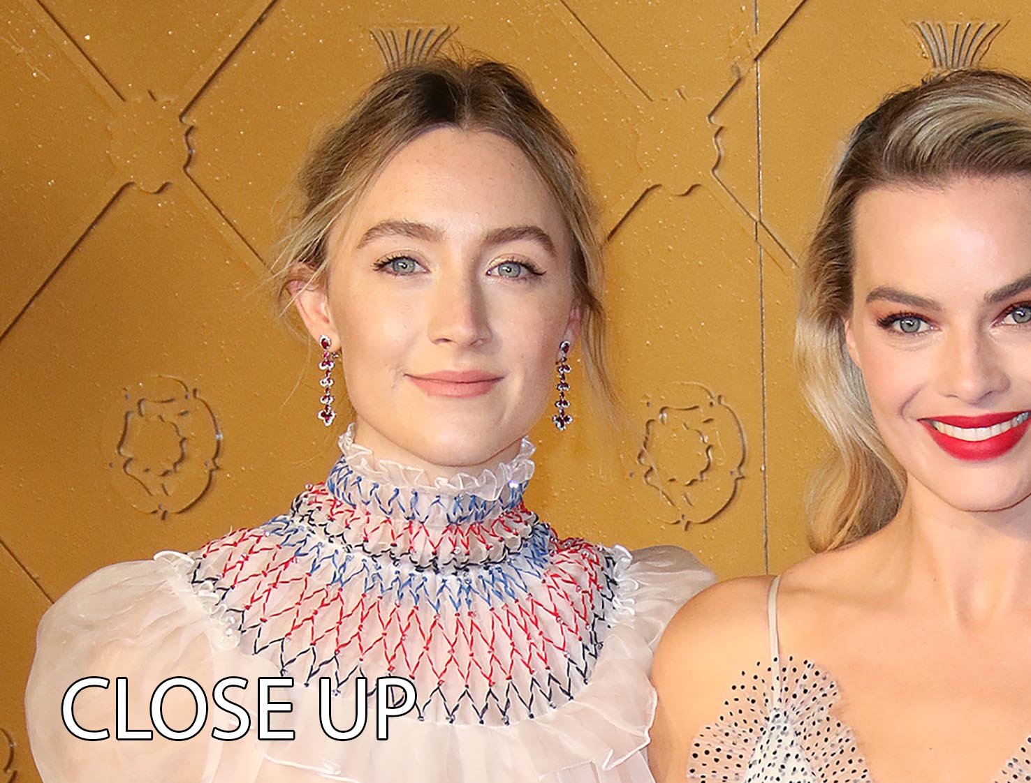 A stunning 3-panel canvas print featuring Margot Robbie and Saoirse Ronan, perfect for enhancing any living space.