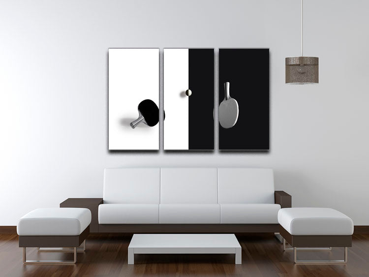 Match Point 3 Split Panel Canvas Print showcasing three high-quality canvases with a cohesive design, perfect for home or office decor.
