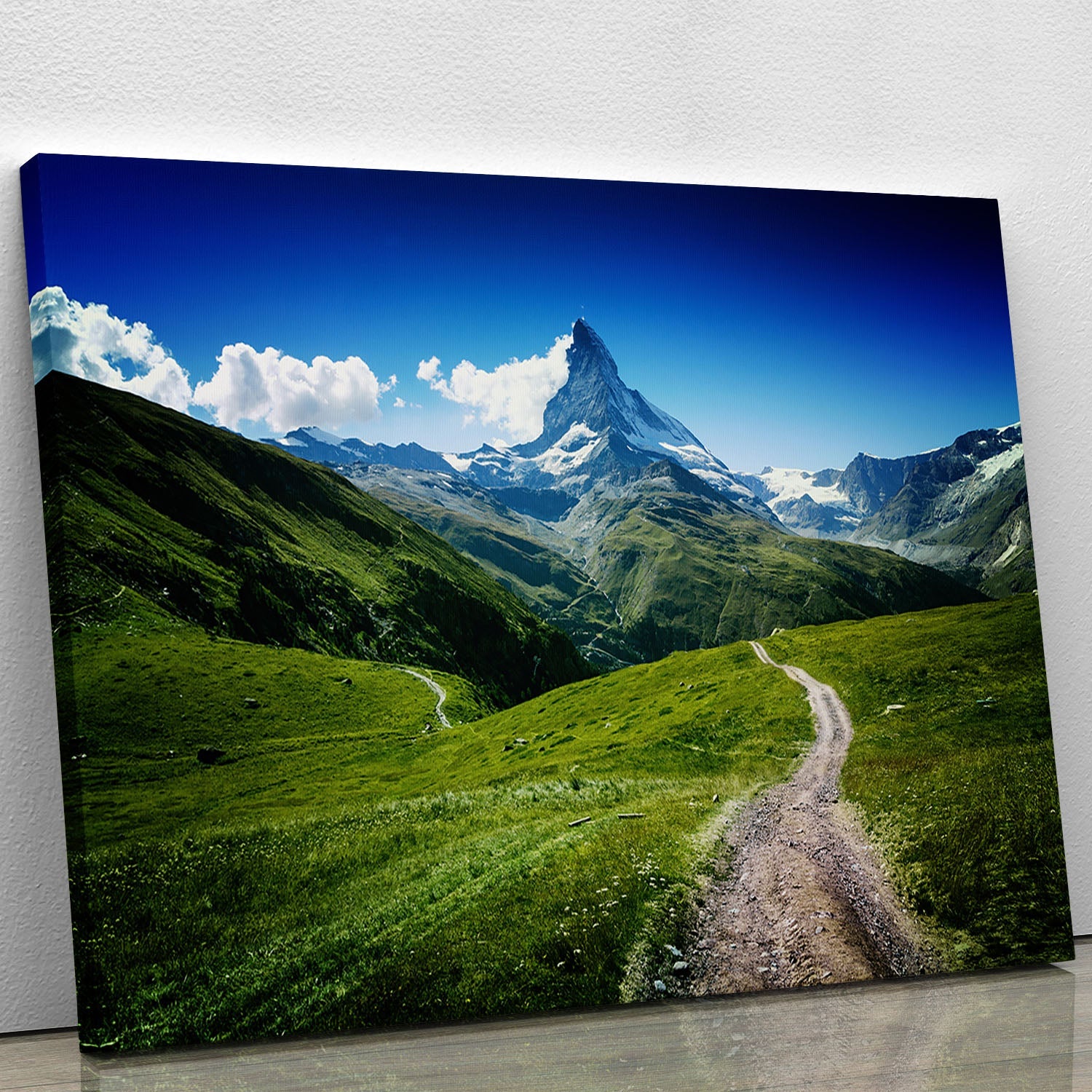 Matterhorn II Canvas Print showcasing the majestic Matterhorn mountain in vibrant colors, perfect for home decor.