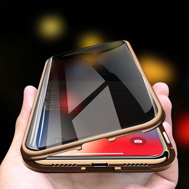 Max Magnetic Cases for iPhone X, XR, XS, and 11 Pro in various colors, showcasing the sleek metal design and magnetic adsorption technology.