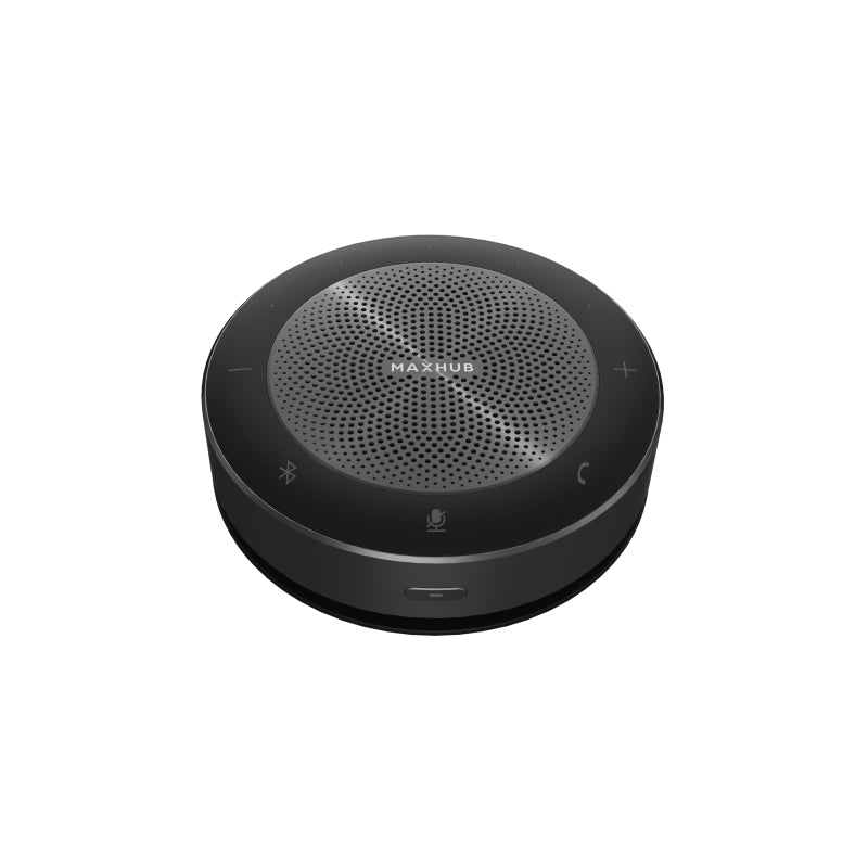 MAXHUB BT Speakerphone 5m showcasing its sleek design and compact size, ideal for conference calls.