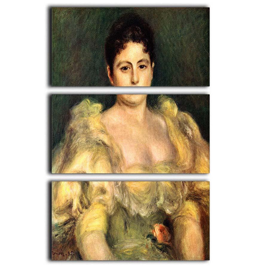 A stunning 3-panel canvas print of Mme Stephen Pichon by Renoir, showcasing vibrant colors and elegant design.