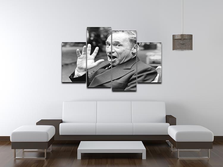 Mel Brooks 4 Split Panel Canvas artwork featuring four equal sections that create a cohesive image when hung together.