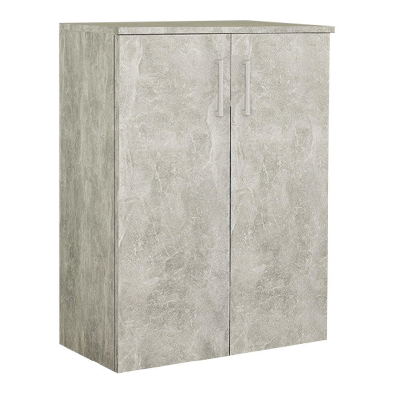 HEIKO Melamine Shoe Rack in Concrete Grey, featuring a modern design and compact dimensions, perfect for stylish shoe storage.