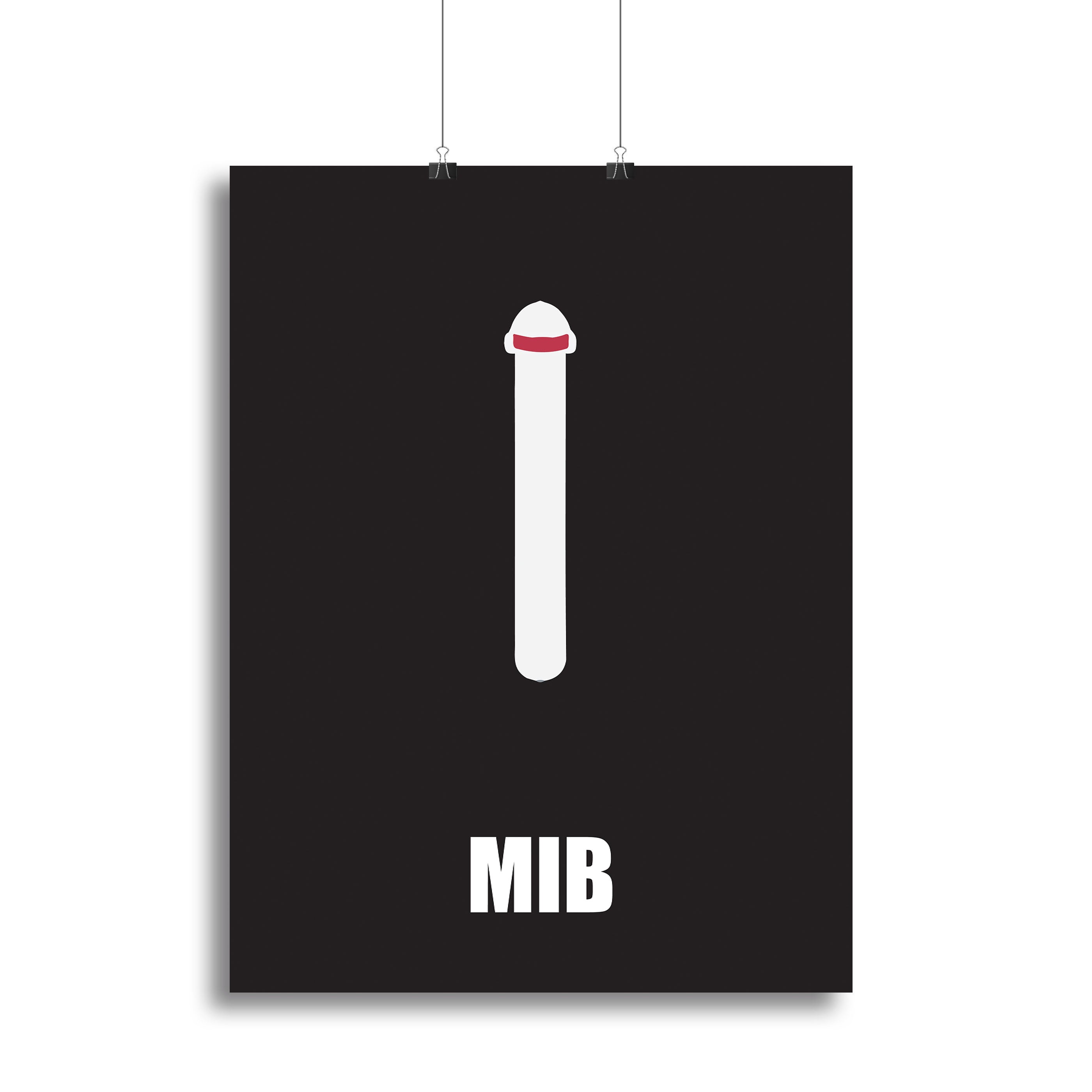 Men In Black Minimal Movie Canvas Print featuring iconic characters in a stylish design, perfect for home or office decor.