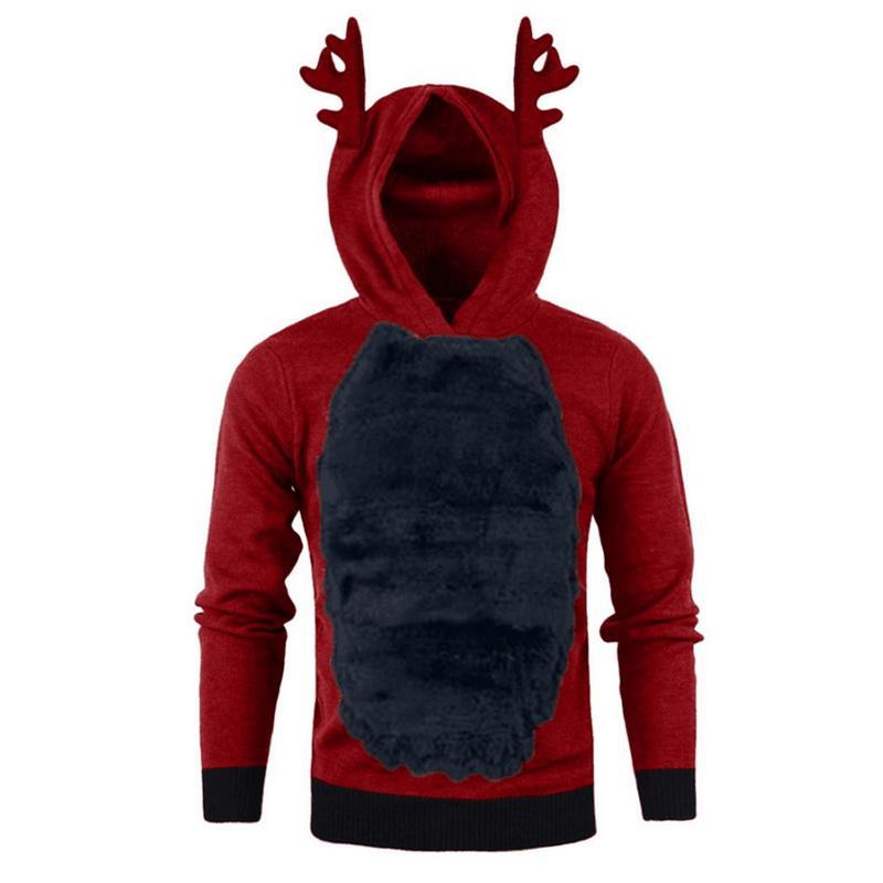 A cozy unisex hoodie featuring a Kawaii elk design, perfect for Christmas celebrations.