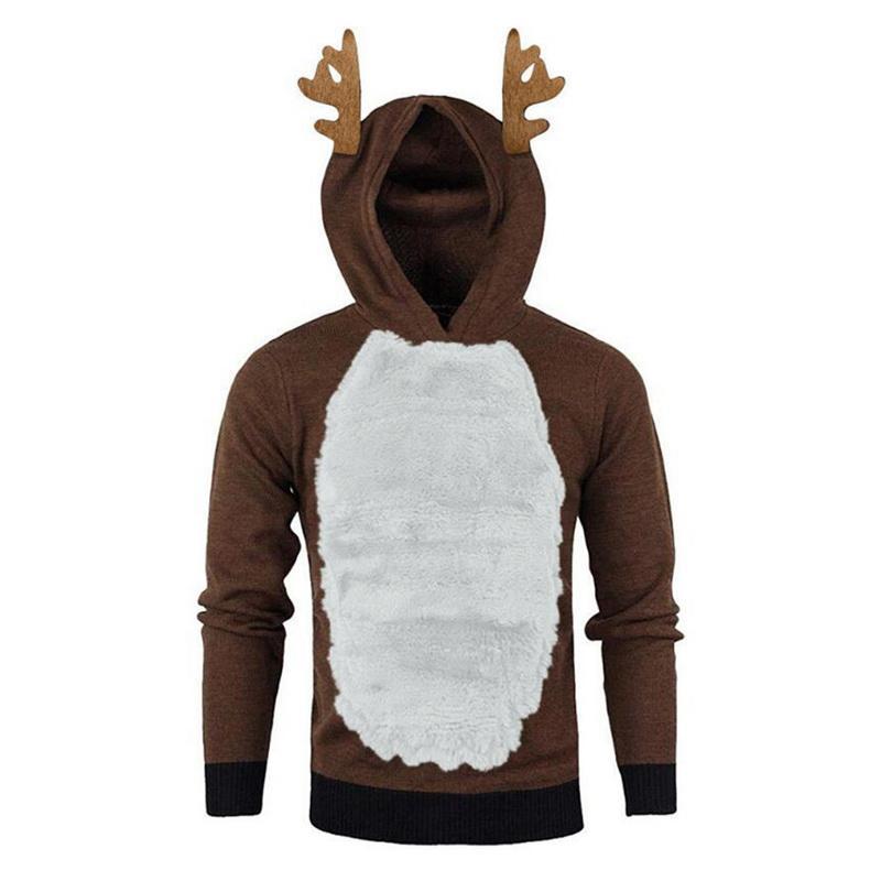 A cozy unisex hoodie featuring a Kawaii elk design, perfect for Christmas celebrations.