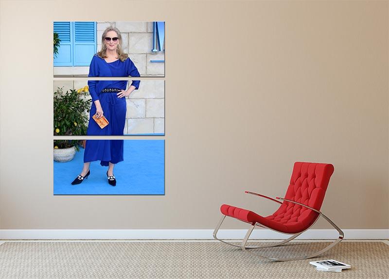 Meryl Streep Mamma Mia 3 Split Panel Canvas Print featuring vibrant colors and elegant design, perfect for home decor.