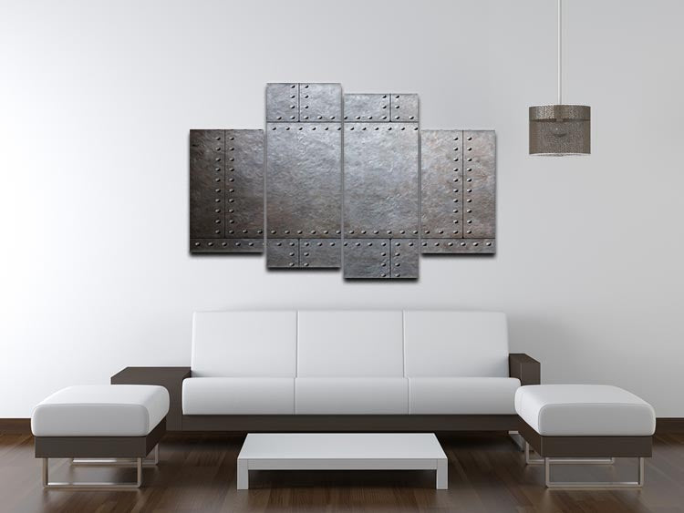 Metal Armor Plates 4 Split Panel Canvas artwork featuring four equal sections with a dynamic design, perfect for modern decor.