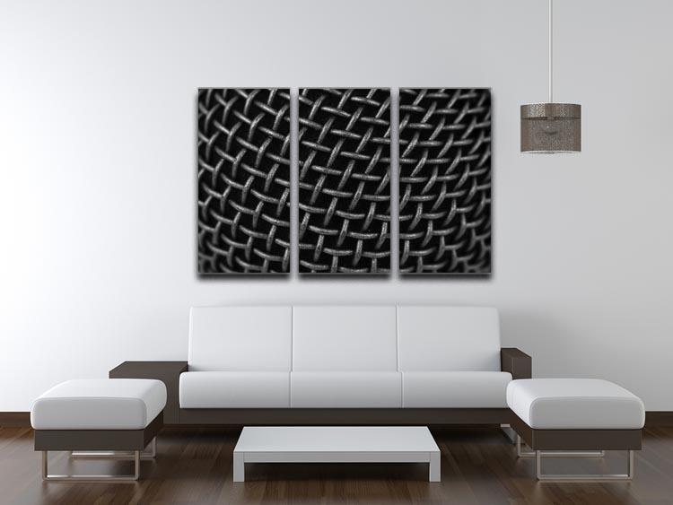 Metal Grid 3 Split Panel Canvas Print featuring three high-quality canvases with a modern design, perfect for enhancing any living space.