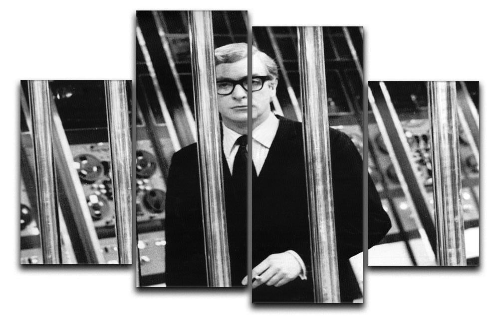 A 4-split canvas artwork featuring Michael Caine from 1967, showcasing a dynamic and multi-dimensional design.