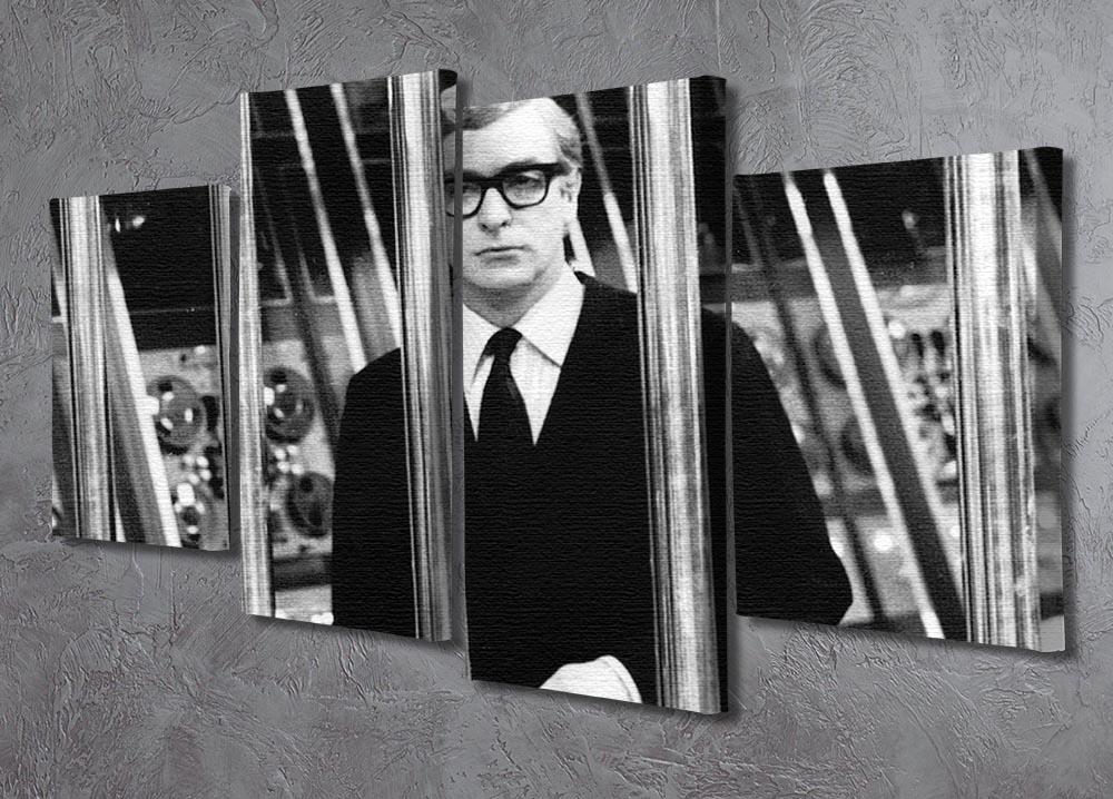 A 4-split canvas artwork featuring Michael Caine from 1967, showcasing a dynamic and multi-dimensional design.