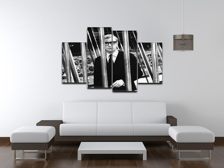 A 4-split canvas artwork featuring Michael Caine from 1967, showcasing a dynamic and multi-dimensional design.