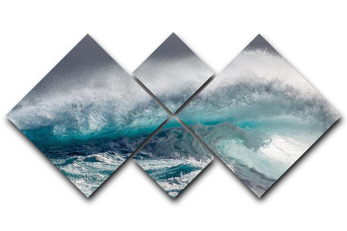 Mighty Water 4 Square Multi Panel Canvas featuring four equal sections of vibrant artwork, perfect for enhancing home decor.