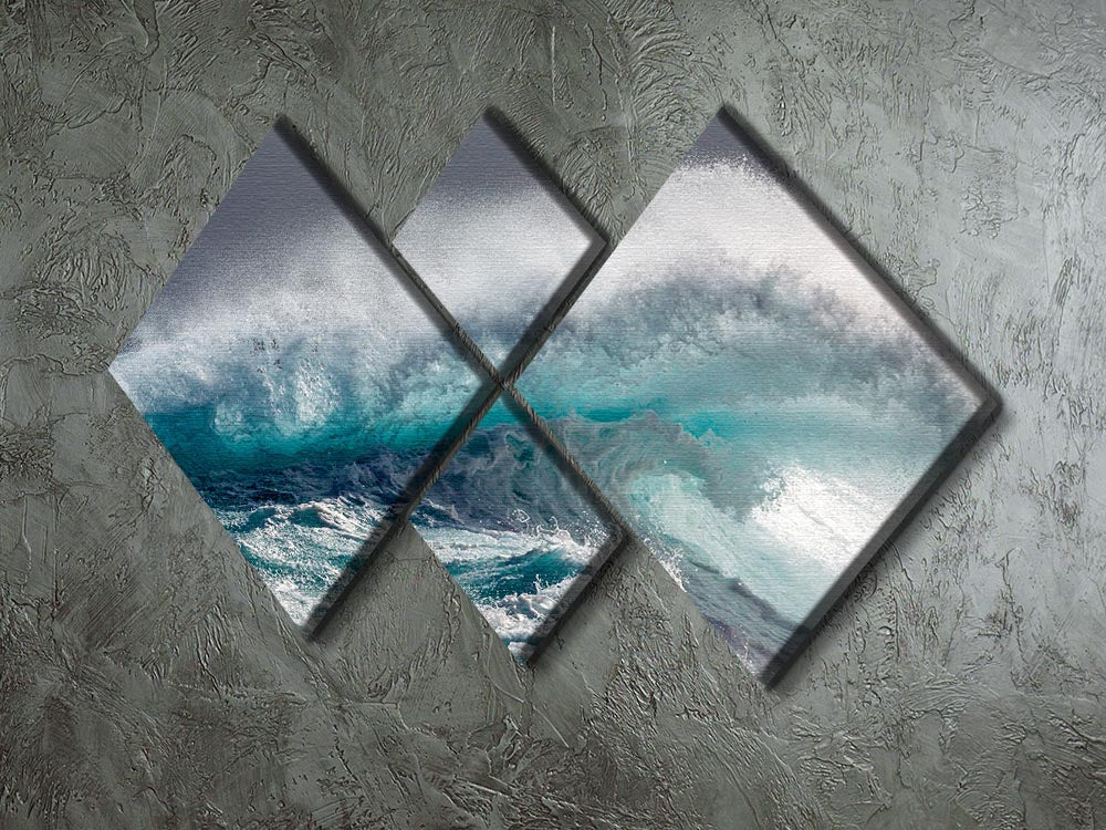 Mighty Water 4 Square Multi Panel Canvas featuring four equal sections of vibrant artwork, perfect for enhancing home decor.