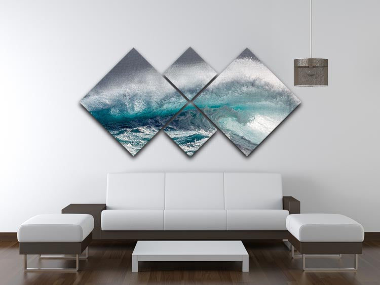 Mighty Water 4 Square Multi Panel Canvas featuring four equal sections of vibrant artwork, perfect for enhancing home decor.