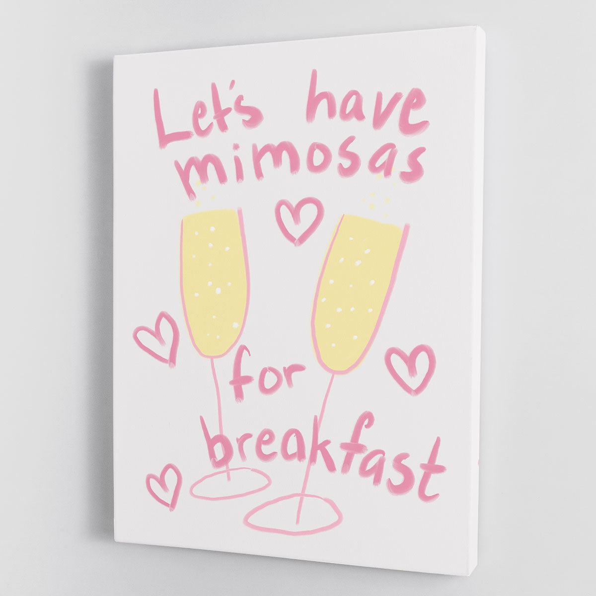 A vibrant Mimosas Canvas Print showcasing elegant floral designs, perfect for home decor.