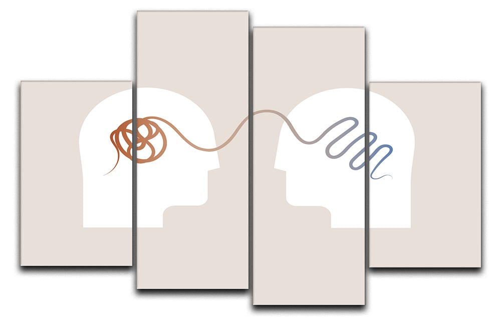 Mind Therapy 4 Split Panel Canvas artwork featuring four equal sections creating a cohesive image.