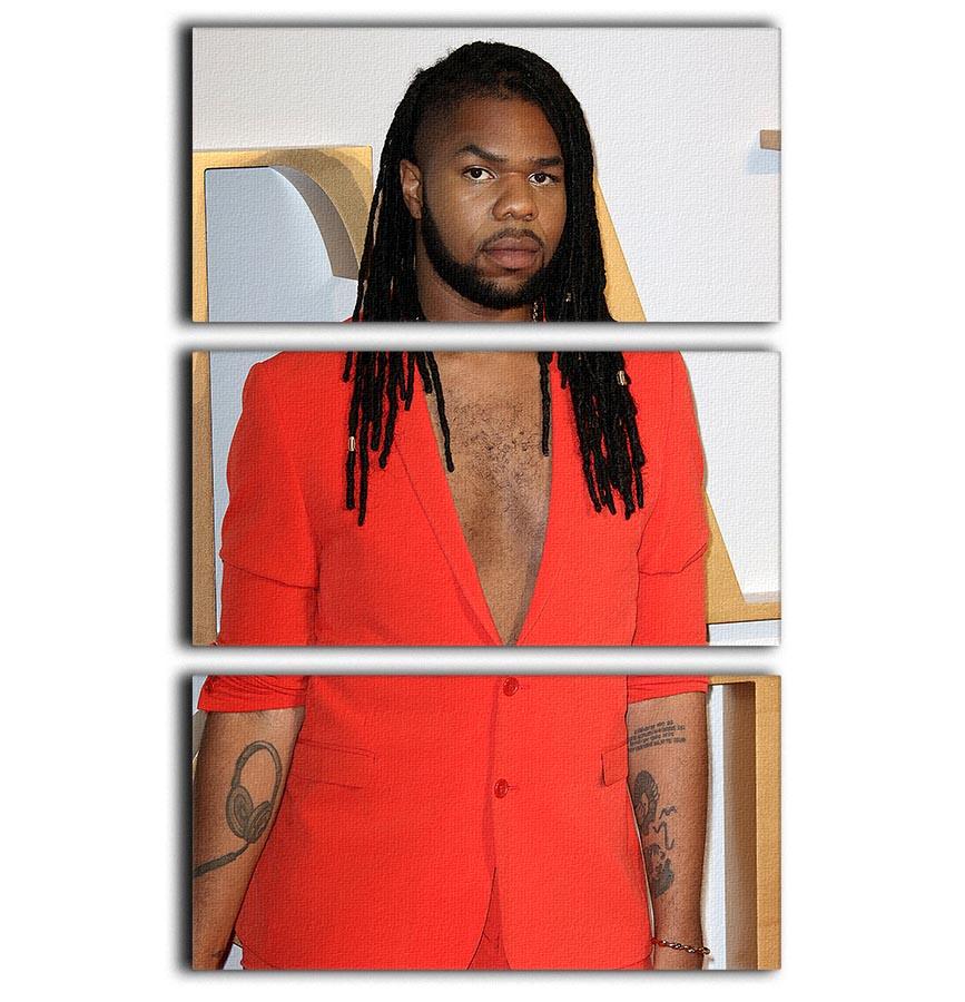 MNEK at A Star is Born UK Premiere 3 Split Panel Canvas Print showcasing vibrant colors and modern design.