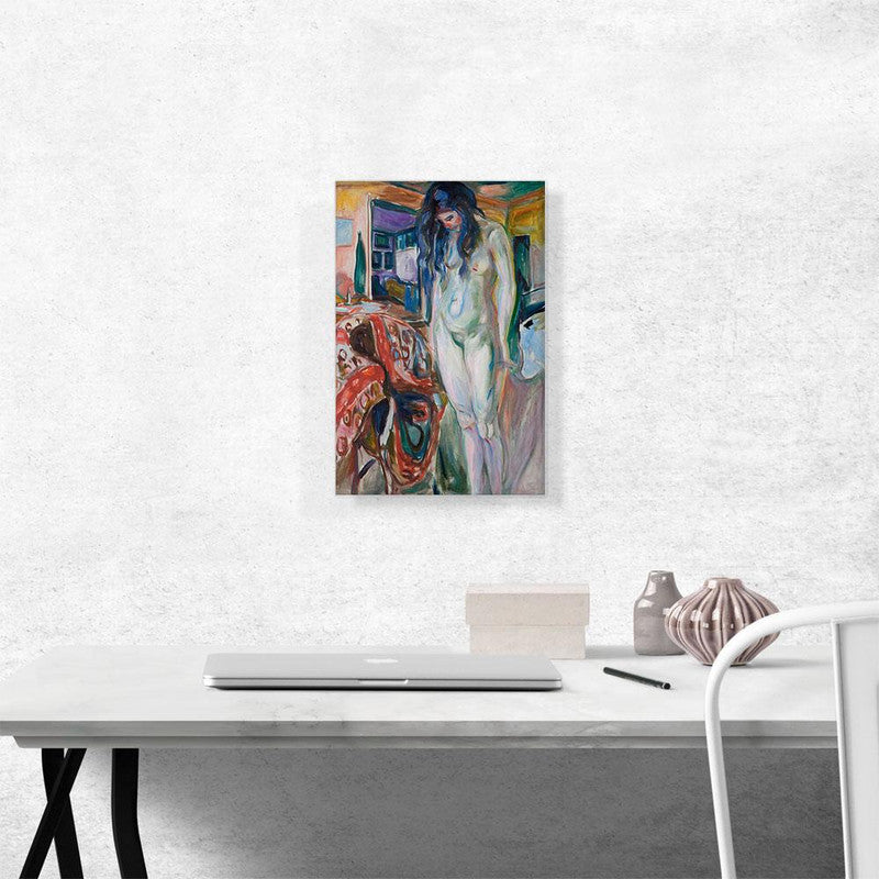 Model by the Wicker Chair 1921 showcasing elegant wicker design and comfortable seating.